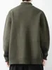 Jaquetas masculinas cardigan jaqueta gola zíper de malha algodão primavera e outono moda solta casual de alta qualidade simples básico