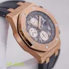 AP Męskie Watch Watch Watch Royal Oak Offshore 26470or Elephant Grey Męski zegarek 18K Rose Gold Automatyczny mechaniczny Szwajcarski Zegarek Luksusowy Miernik 42 mm