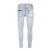 Brand Purple American High Street Blue Printed Letter Jeans Jeans