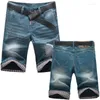 Męskie szorty męskie ubranie letnie dla mężczyzn dżinsowe spodnie luksus rozerwany dżinsy Mężczyzn Basketball Spodnie plus rozmiar krótki homme