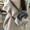 Rucksäcke Transparent Plüsch Pinguin Rucksack mit Anhänger Große Kapazität Kinder Schultasche Münze Geldbörse JK Lolita Cartoon Puppe Tasche GeschenkL2403