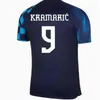 2023 2024 Coupe du monde de Croatie MODRIC Soccer Jerseys Équipe nationale Mandzukic Perisic 22 23 Chemise de football de Croatie KOVACIC Rakitic Kramaric Hommes Enfants Kit Uniformes