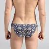 Underpants Men Underwear Printed Low Waist Micro Briefs Slipy Meskie Calzoncillos Penis Pouch Male Panties Jockstrap Slip Cueca Masculina