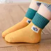 Детские носки 5 пар/лот дышащие хлопковые детские носки детские короткие носки до щиколотки с мультяшным принтом для маленьких девочек и мальчиков для малышей, осень-зима YQ240314