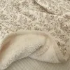 Invierno Ins Mantas para bebés Nacido Corea Manta de terciopelo Floral Muselina Manta de algodón Nacido Conjunto de manta Madre Niño 240312