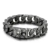 Brins de style vintage bracelet masculin en acier inoxydable en acier inoxydable gothique liaison de trace bracelets de chaîne
