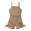 Rompers babykläder för tjej sommar barnkläder jumpsuits saker saker saker ärmlös romer outwear barn kostym 230525 dro dhtqs