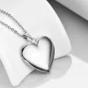 Light Heart Locket Pendants For Women Män Öppnande fotoram Glossy 14K Guldhalsband Familj Love Collar