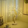 테이블 램프 1pc 탁상용 분사 나무 조명 36/108 LED 침실 데스크탑을위한 인공 트리 램프 크리스마스 파티 실내 장식 조명