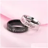 Band Rings Letter His Always Her Ring Stainless Steel Women Mens Love Fashion Jewelry Will And Sandy Drop Delivery Dhbal