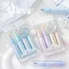 4 couleurs Ins Glitter Marker Pen Mignon Bling Surligneurs Graffiti Kawaii Fluorescent Pastel Dessin Art Marqueurs Spot Liner 240228