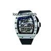 Men Watch RM Wristwatches Made Automatic Mechanical Mens Rm 61-01 Automatic Mechanical Rear Change White Luxury Mens Watch