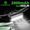 OFFBONDAGE Luz de bicicleta delantera 900 lúmenes bicicleta 2000 mAh linterna impermeable carga USB MTB lámpara de Ciclismo de Carretera 240311