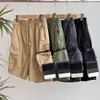Męski projektant Stones Islandness Shorts Kieszenie ładunkowe Pracuj pięcioczęściowe dresowe spodnie dresowe wielofunkcyjne spodnie na uda krótkie swobodne luźne 100 382