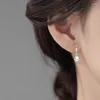 Boucles d'oreilles en argent Sterling 925 pour femme, bijoux de haute qualité, perle de cristal, XY0233