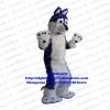 Mascot kostymer blå vit lång päls päls varg husky hund päls mascot kostym vuxen karaktär kommersiell marknadsföring uppmanande företag zx744