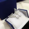 Brincos personalizados sólidos 10k ouro branco feminino gota de água moissanite diamantes casamento noivado aniversário
