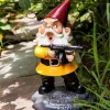 Rzeźby przywitaj się z moim małym przyjacielem ogrodem gnom, ogrodowym gniewnym posągiem gnom, żywicy Xmas gnome lalki ozdoby na zewnątrz zabawny wystrój domu