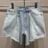 Shorts pour femmes 2024 Été Vintage Denim Denim Bouton en métal Décoration de casseroles en pur coton Y2K