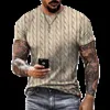 Camisetas para hombres Camiseta para hombre de verano Divertida impresión visual 3D Tops de gran tamaño sueltos cortos Slve Hombres Ropa Vintage Strt Patrón sólido TS Y240314