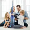 3D Puzzles Cubicfun 3D Puzzles Led Dubai Burj Khalifa 57,5 ​​H Zestawy modelowe architektury 136pcs Tower Jigsaw Toys dla dorosłych dzieci 240314