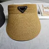 Дизайнерская Мужская Мода Козырек Соломенная Шляпа Casquette Женские Козырьки Повседневная Кепка Активные Удобные Солнцезащитные Шляпы P Мужские Бейсбольные Кепки CYD237155