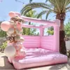 Bateau gratuit 4,5x4,5 m (15x15 pieds) activités de plein air entièrement en PVC Château gonflable de rebond d'air de videur de mariage gonflable blanc pour la fête de carnaval prêt aux États-Unis