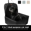 Transporteurs de siège d'auto chien 2 en 1 transporteur sac de voyage durable lit pour animaux de compagnie avec courroie de sécurité et laisse pour pliage