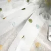 Tende AiFish Cerchio colorato Ricamo Tende trasparenti per la decorazione del soggiorno Tenda in cotone e lino per la stanza Voile Tulle Drappo