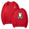 Marca Mens Hoodies Crânio Coelho Padrão Top Algodão O-pescoço Manga Curta Hoodies Imprimir Ghost Rabbit Polo Camisa Verão Mens Hoodies Designer Hoodies Mangas 343