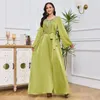 Roupas étnicas Ocasião formal de alta qualidade vestido de luxo verde roxo macio verão primavera muçulmano roupas femininas vestidos de festa de gala mulher