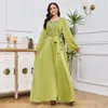 Vêtements ethniques Occasion formelle de haute qualité robe de luxe vert violet doux été printemps musulman vêtements féminins robes de soirée de gala femme