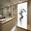 Stickers Newest 2pcs/set 3D Sexy Woman Silhouette DIY Door Art Mural Stickers Home Decor Creative Wall Sticker For Bathroom Art Posters