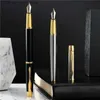 Stylos à plume Stylos à plume de luxe de haute qualité calligraphie Signature stylo en métal pour l'écriture professionnelle ou le cadeau Q240314