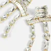 Orecchini geometrici oversize Decorazione esagerata Moda Lady Lunga nappa di cristallo Ciondola gioielli da sposa 240305