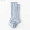 Skarpetki dla dzieci 0-4years Baby Girls Cotton Socks Knee High Toddlers Boys Socks Soft Oddychanie nowonarodzone dziewczęta długie skarpetki podłogowe dzieci YQ240314