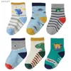 Skarpetki dla dzieci 12 pary 0-7 lat Anti Slip Grip Socks Dzieci chłopcy kreskówki dinozaury bez slips floor dzieci dzieci bawełniane skarpetki YQ240314