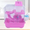 Cages 1PC Hamster Cage Portable Multifunction Double Layer Practical Villa Cage Pets House for Chinchilla Hamster