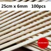 Şişeler 100300pcs Tek Kullanımlık Bambu Şişleri Doğal Ahşap Düz Barbekü Sopaları Parti Barbekü Aksesuarları Restoran Kenarları 25cm*6mm