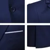 Ternos masculinos para casamento, 2 conjuntos de blazers elegantes, 3 peças, jaquetas formais completas, colete, calças, casacos, fantasia clássica 2024