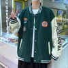 Moda Erkek Gevşek Beyzbol Ceketleri Gençlik Sıradan Bombacı Katlar Bahar Sonbahar Hip Sokak Giyim Üstleri Giyim Damlası 240229