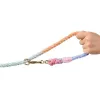 Trelas Rainbow Nylon Dog Leash para Treinamento Andando Chumbo para Grandes Cães Médios Pequenos Andando Corda Pesada