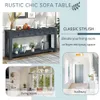 fatchan TREXM Console Table/sofa Table with Storage Drawers and Bottom Shelf for Entryway Hallway (navy) Stocked the US, Delivered in 5 Days.