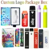 Boîtes d'emballage de stylo vape jetables personnalisées 1 ml 2 ml 5 ml Pod E-cigarettes Chariots à huile épais Batterie rechargeable 280 mAh Logo personnalisé Vaporisateur vide Sacs Mylar