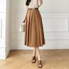 Skirts 2024 Summer Simple Solid Color Women Mid Length Half Dress OL Commuter Professional Lady Skirt