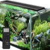 Aquariums 60105CM Remote Control Aquarium Light with Timer Full Spectrum Fish Tank Light with Weather Mode RGBW LED Lamp for Water Plants