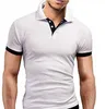 Costumes pour hommes B2659 MRMT 2024 marque T-shirt revers décontracté à manches courtes couture hommes pour homme couleur unie pull haut homme