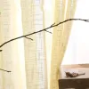 Gordijnen paarse gordijnen met katoen en linnen effen tule moderne woonkamer witte pure raambekleding slaapkamergordijnen #30