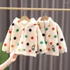 Manteau en duvet Han Edition Girls Web Celebrity Enfants Vêtements rembourrés de coton Couleur Dot Maomao À capuche Femmes Trésor des hivers d'automne 2024