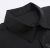 turn Designer Camicie da uomo d'affari moda lusso Camicie casual cappotto classico Manica lunga da festa da uomo senior Bianco nero vestiti top Primavera e autunno Asia taglia M-XXXL